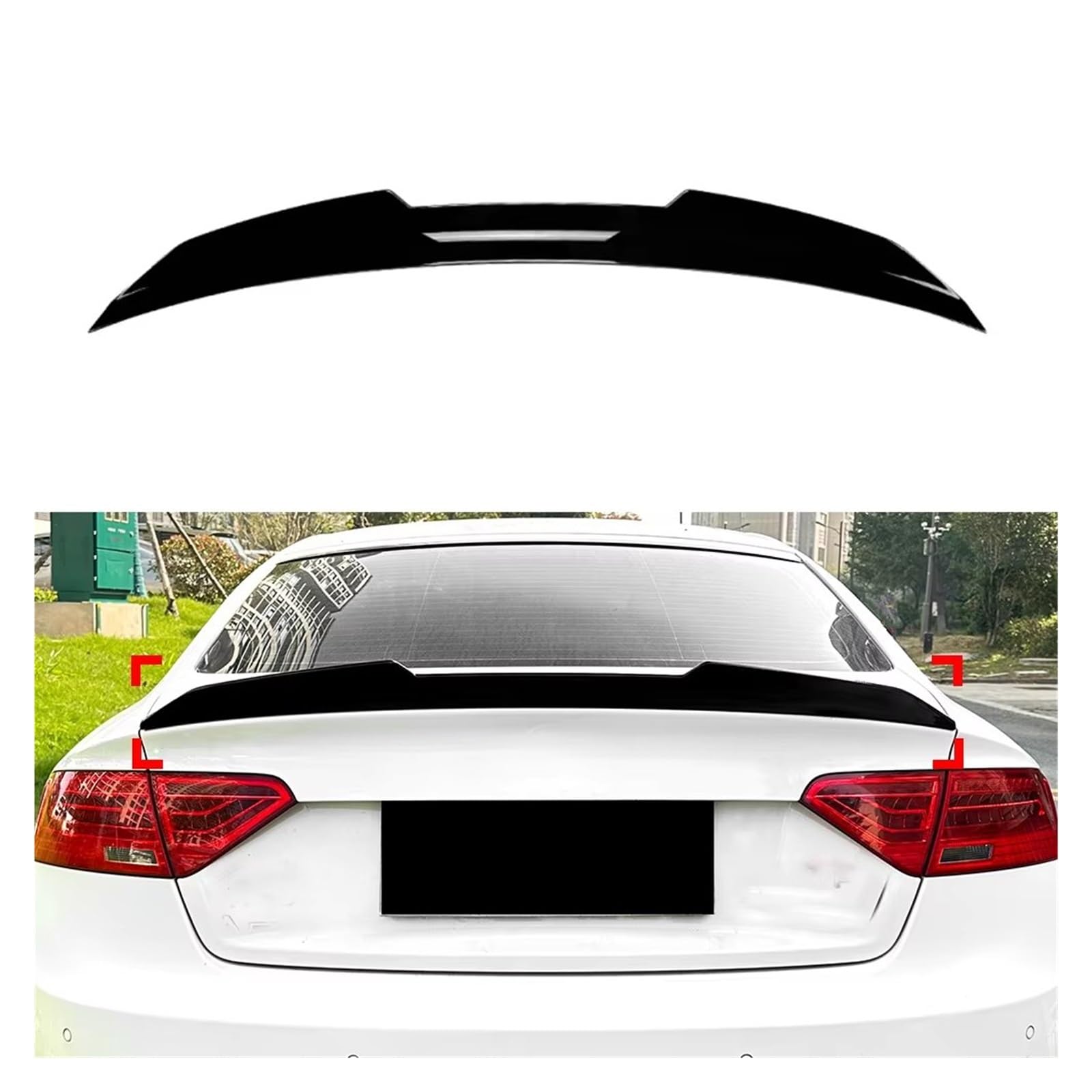 Auto Heckflügel Für A5 8T Sportback 2007-2016 Viertürer PSM Heckdach Heckflügel Spoiler Karosserie-Kit-Modifikation Auto-Heckspoiler von QIFANB