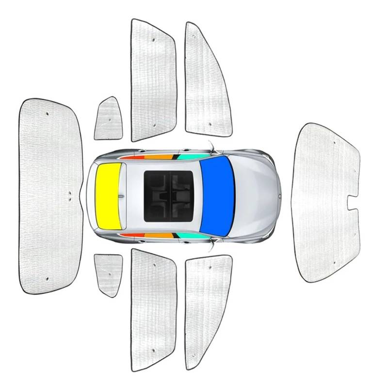 Auto Sonnenblende Auto-Sonnenschutz UV-Schutz Für Seat Für Ateca 2016 2020 201 2022 2023 2024–2025 Seitenfenstervorhang, Sonnenschutz, Visier, Windschutzscheibenmatte Auto Sichtschutz Fenster(8piecewh von QIFANB