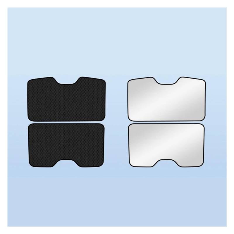 Auto Sonnenblende Für Lexus RZ 450e EB10 2022-2024 2025 Auto Elektrostatische Adsorption Schiebedach Sonnenschirm Wärmedämmung Dachfenster Aufkleber Zubehör Auto Sichtschutz Fenster(Black 2 Piece) von QIFANB