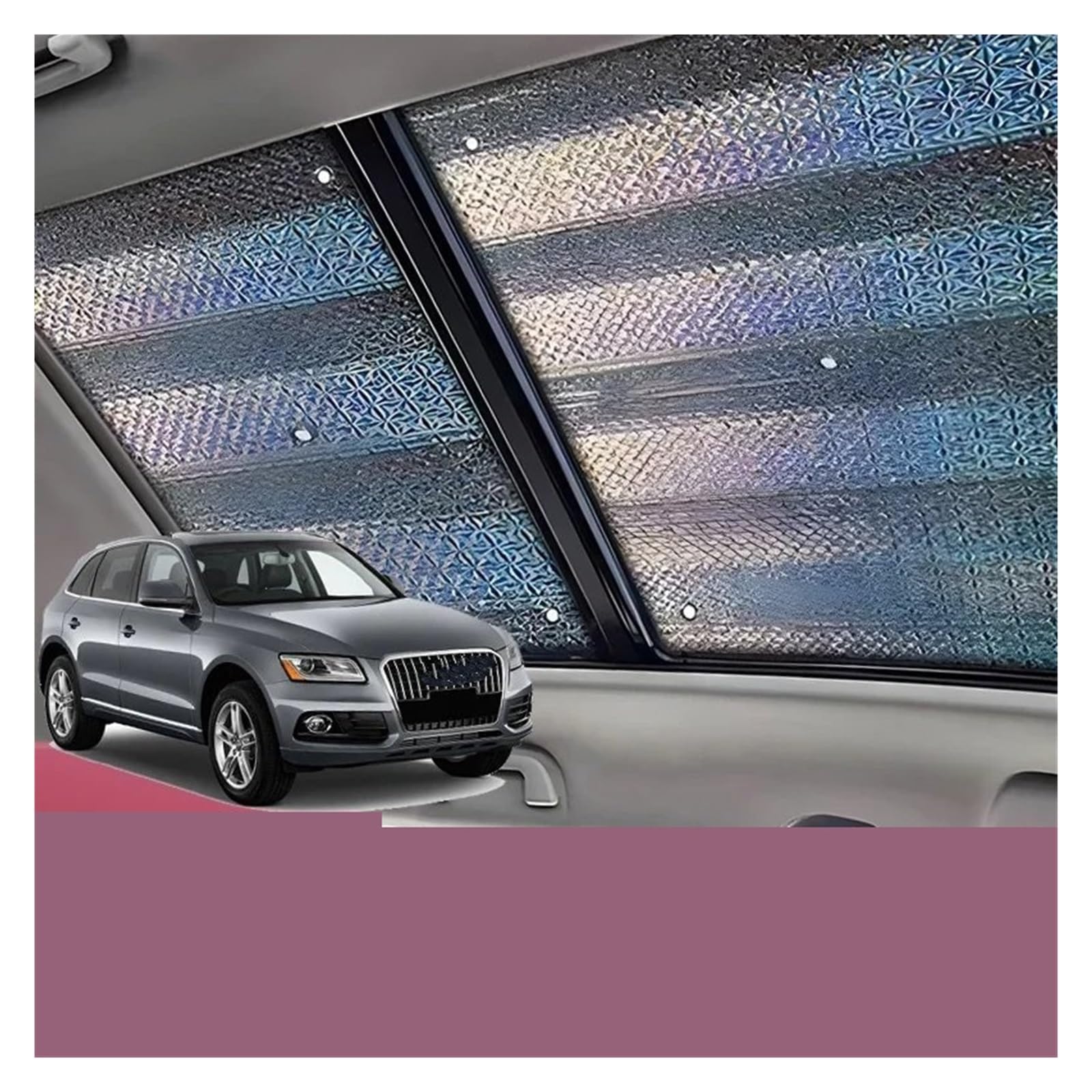 Auto Sonnenblende Für Q5 2010 2011 2012 Auto Panoramadach 2X Hitzeschild Fenster Sonnenschutz Anti-UV Physikalische Kühlung Schiebedach Sonnenschutz Geeignet Auto Sichtschutz Fenster von QIFANB