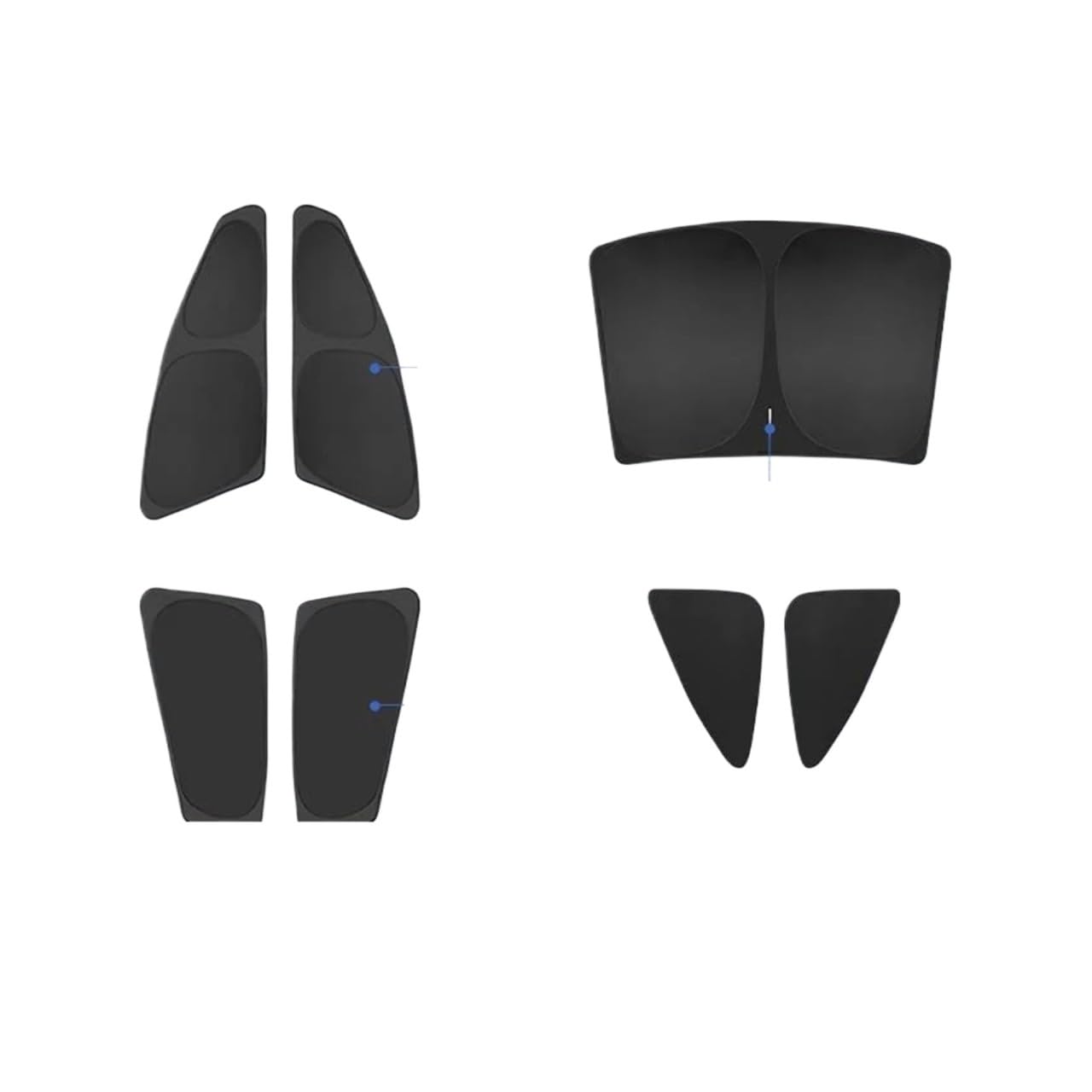 Auto Sonnenblende Für Tesla Für Modell 3/Y 2017 2018 2019 2020 2021-2022 Seitenfenster-Sonnenschutz, Sichtschutz, Sonnenschutz, Beschattung, Isolierung Der Vorderen Auto Sichtschutz Fenster(A 7 piece) von QIFANB