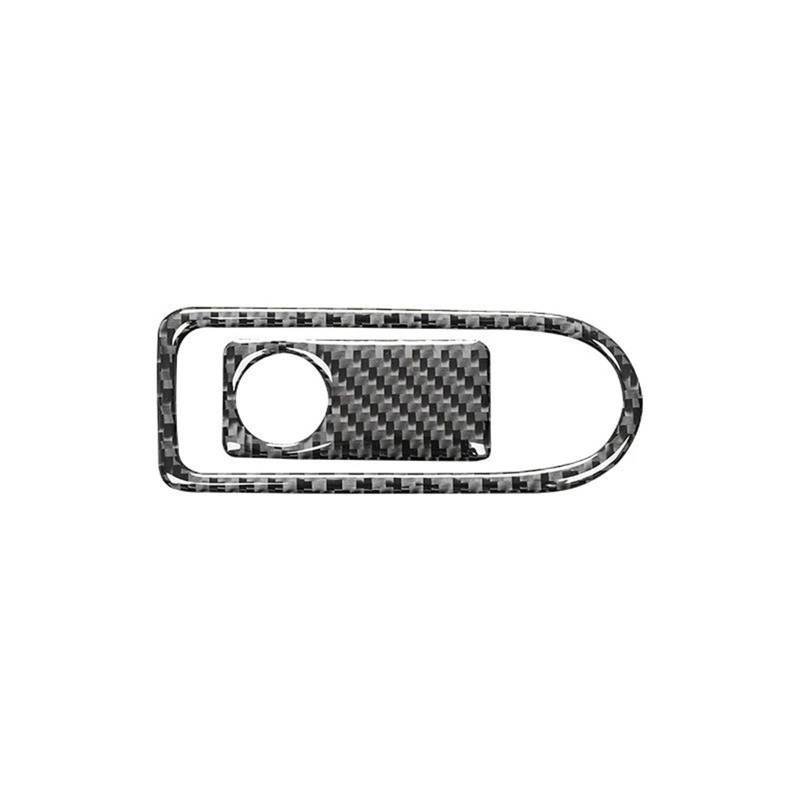 Auto Zierleisten Innen Für Benz C-KLASSE W204 2007-2014 Carbon Fiber Handschuhfach Griff Schalter Taste Panel Aufkleber Innenausstattung Auto Zierleisten ZubehöR(Left-Hand Drive) von QIFANB