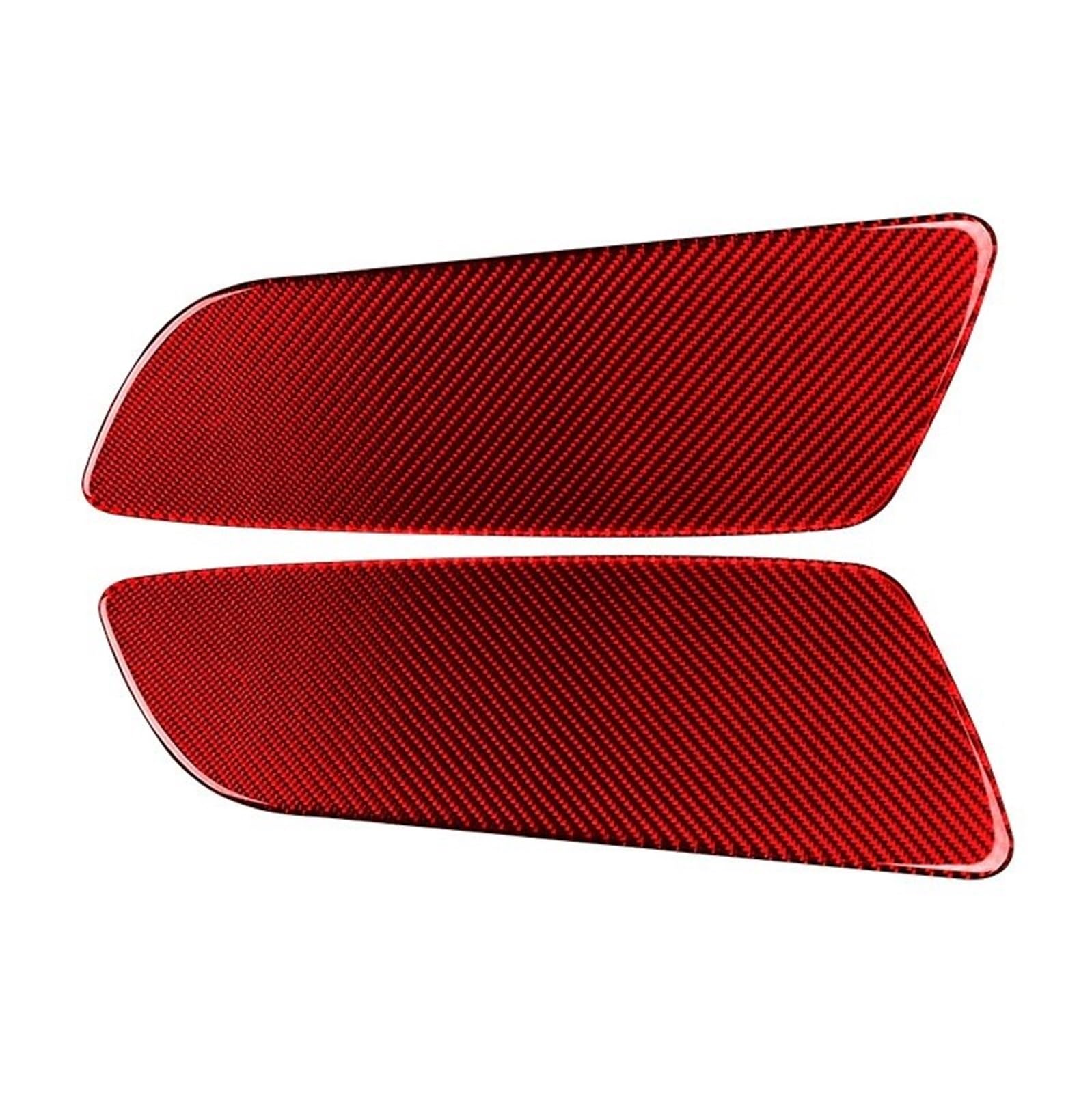 Auto Zierleisten Innen Für Ford Für Mustang GT 2015-2021 Carbon Fiber Innen Auto Hinten Tür Panel Trim Aufkleber Decals Auto Zierleisten ZubehöR(Rot) von QIFANB