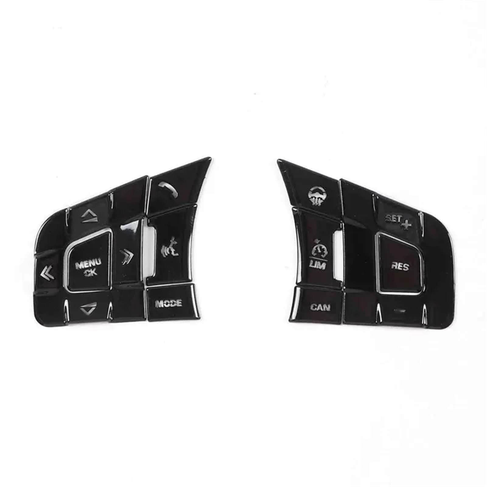 Automobilinnenraum Für Jaguar Für XE Für XF Für F-PACE Für E-PACE Für F-TYPE 2013 2014 2015 2016 2017 2018-2024 Auto Lenkrad Taste Abdeckung Trim Aufkleber Auto Zubehör Zubehör Den Autoinnenraum(Black von QIFANB