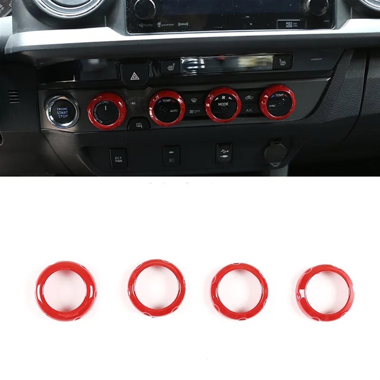 Automobilinnenraum Für Toyota Für Tacoma 2016 2017 2018 2019 2020 ABS Auto Getriebe Dashboard Lenkrad Center Control Lagerung Abdeckung Trim Aufkleber Auto Zubehör Zubehör Den Autoinnenraum(24) von QIFANB