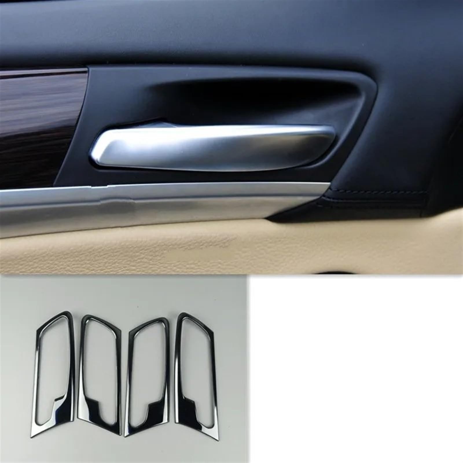 Automobilinnenraum Für X5 Für E70 Für X6 Für E71 2009-2014 Innentür Armlehne Streifen Air Vent Aufkleber Auto Styling Konsole Schalthebel Rahmen Panel Abdeckung Trim Zubehör Den Autoinnenraum(Doorknob von QIFANB