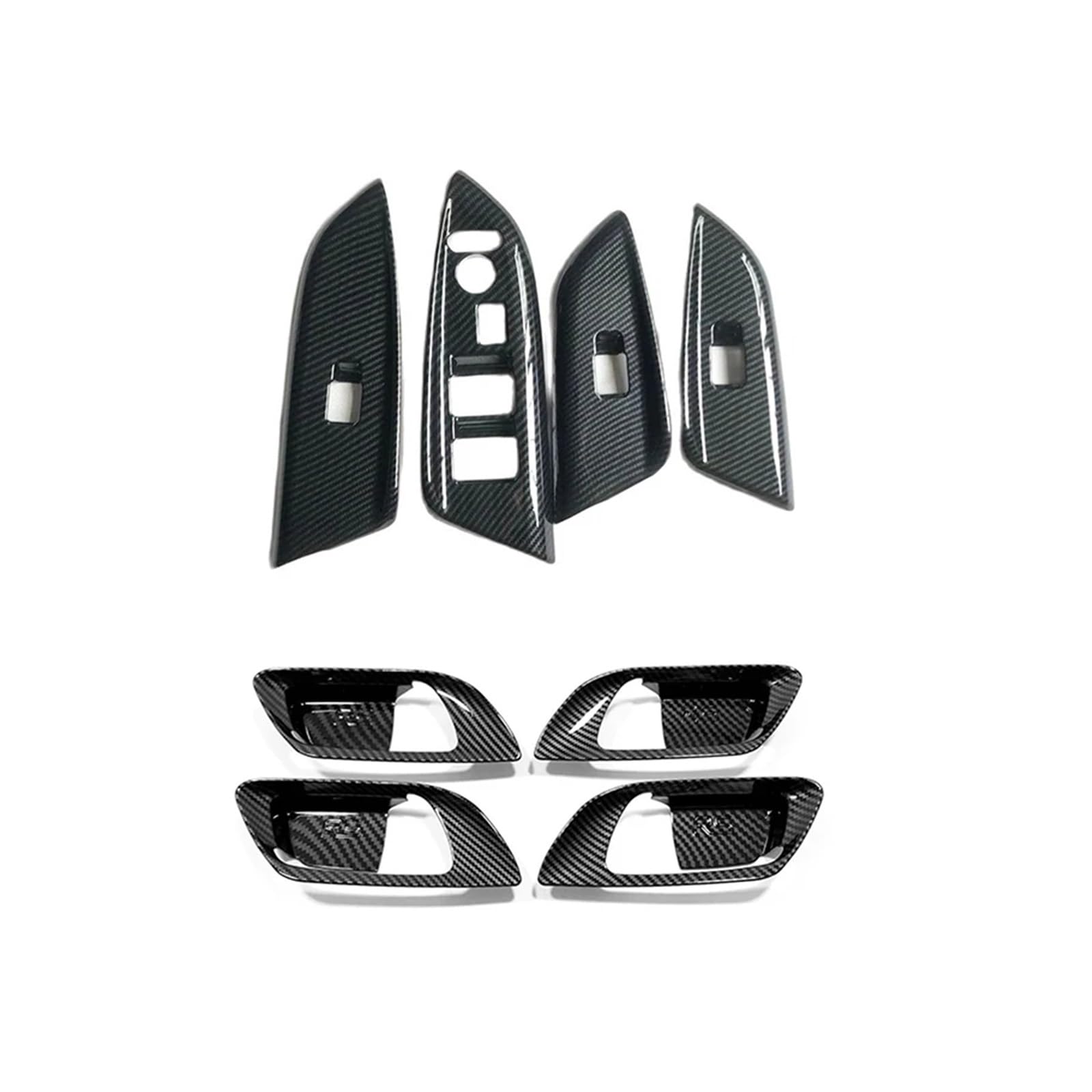 Panel Dekoration Trim Für FIT Für JAZZ 2014-2018 ABS Matt/Kohlefaser LHD Auto Armlehne Tür Fenster Glas Schalter Knopf Panel Verkleidung Zubehör Dekoration Abdeckung Trim(8PCS Carbon) von QIFANB