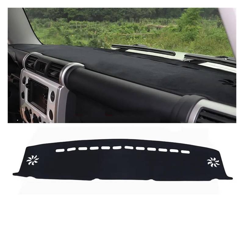 Armaturenbrett Pad Teppich Für Toyota Fj Für Cruiser Armaturenbrettmatte Auto Armaturenbrett Abdeckungen Matte Beschattung Pad Sonnenschutz Pad Staub Pad Innenausstattung Teppich Dashmat(Flannel witho von QILINGS