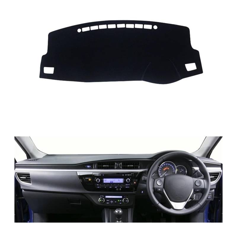 Armaturenbrett Pad Teppich Für Toyota Für Corolla E160 E170 E180 2014 2015 2016 2017 2018 Auto Dashboard Vermeiden Licht Pad Instrument Plattform Schreibtisch Abdeckung Matten Teppich Dashmat(Front Bl von QILINGS