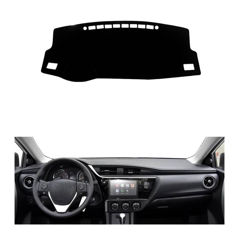 Armaturenbrett Pad Teppich Für Toyota Für Corolla E160 E170 E180 2014 2015 2016 2017 2018 Auto Dashboard Vermeiden Licht Pad Instrument Plattform Schreibtisch Abdeckung Matten Teppich Dashmat(Front Bl von QILINGS