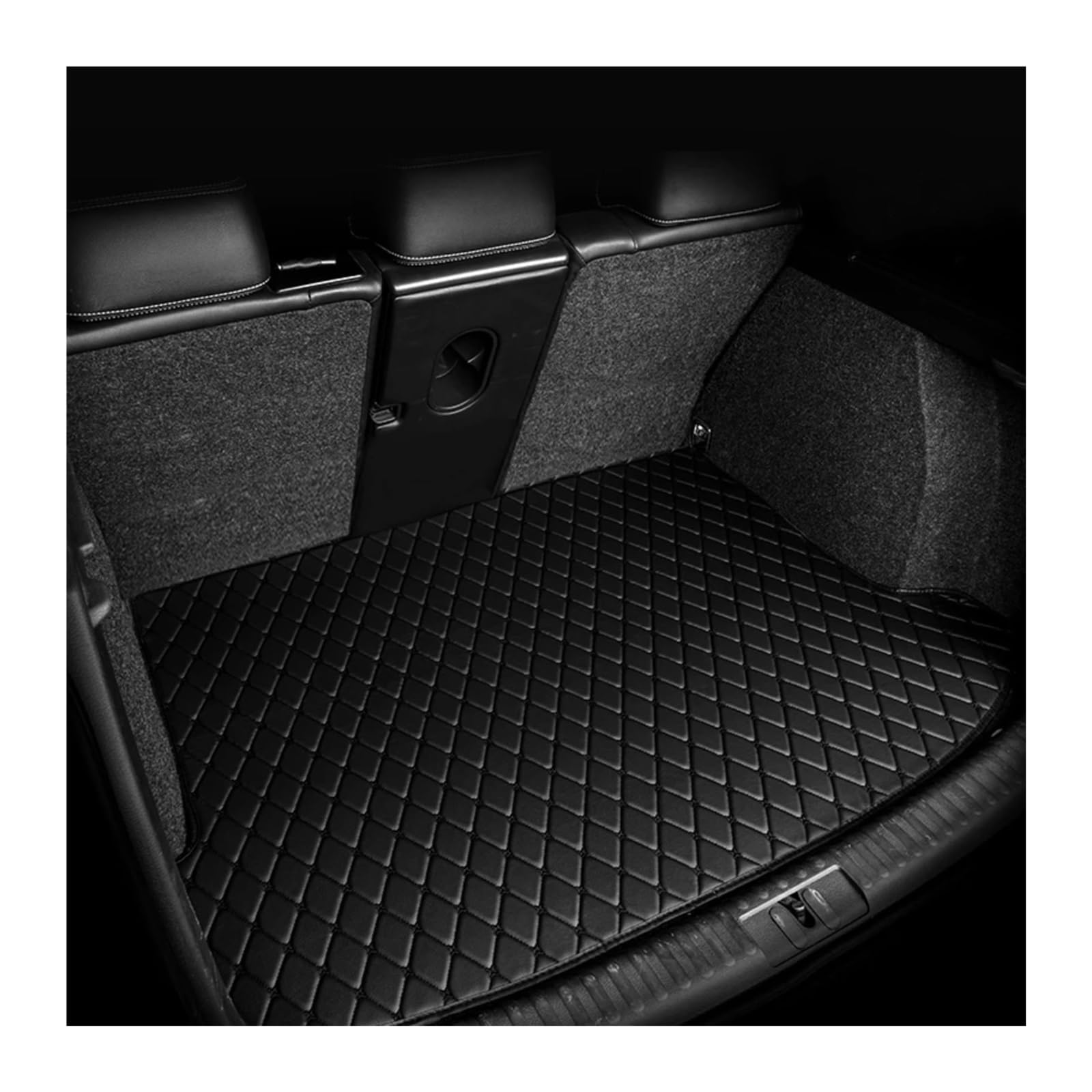 Auto Fußmatten Für MG ZS ZX Für ZST Für Astor ZS11 Für Crossover 2018~2022 Fußmatten Druckknopf-Handbremse Nicht-Hybrid-Automatten Autoteppiche(1pc trunk mat C,Rechtslenker) von QILINGS