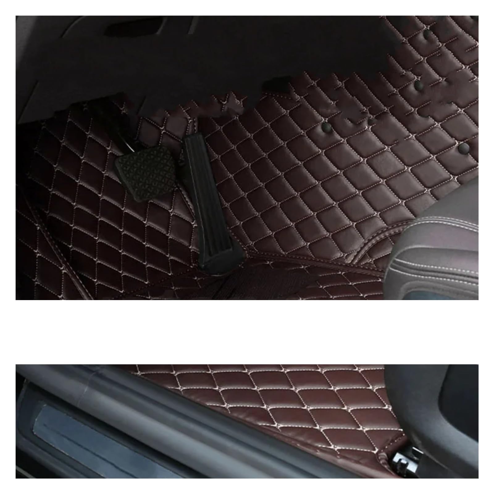 Auto Fußmatten Für Peugeot 208 A9 2012~2018 LHD Teppiche Ledermatte Haltbare Teppiche Anti Dirty Pad Set Auto Fußmatten Autoteppiche(1pc drives mat b) von QILINGS