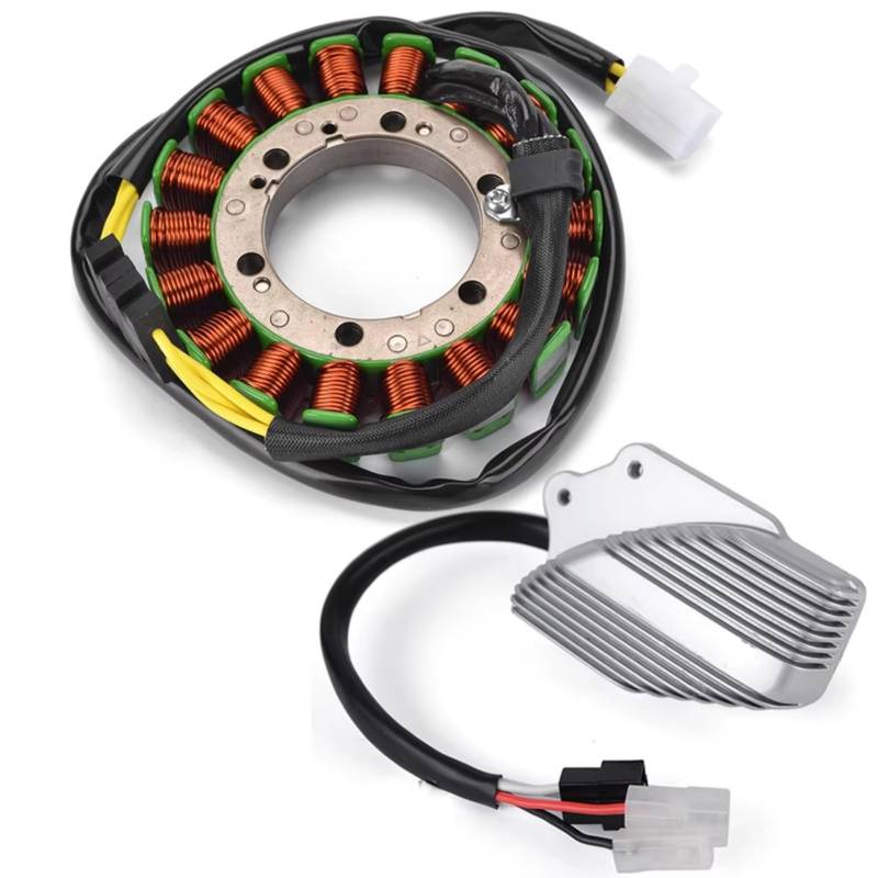 Auto Fußmatten Für XV500 Für Virago 500 1998 Für XV535 Für Virago 535 1997-2003 Stator Spule + Regler Gleichrichter Mit Dichtung Autoteppiche(B) von QILINGS