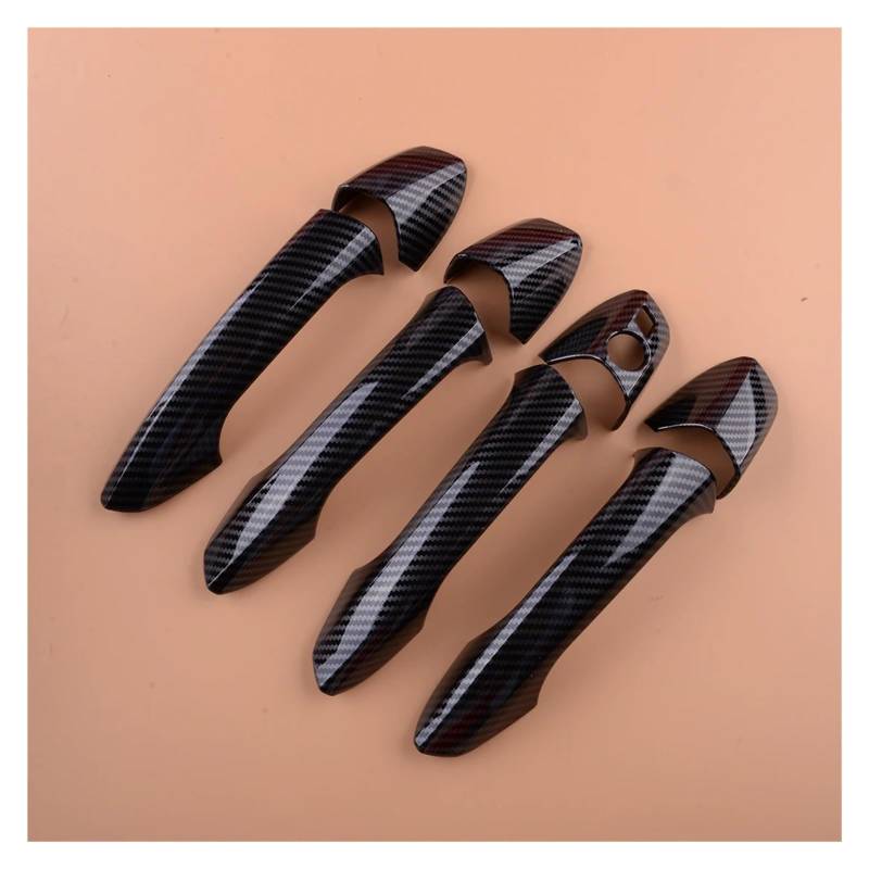 Auto Türgriff Für Benz W246 W204 W212 X204 W166 W117 Carbon Fiber Texture Schwarz Auto Außentür Griff Abckung Trim Cap Set LHD Außentür Griff Auto von QILINGS