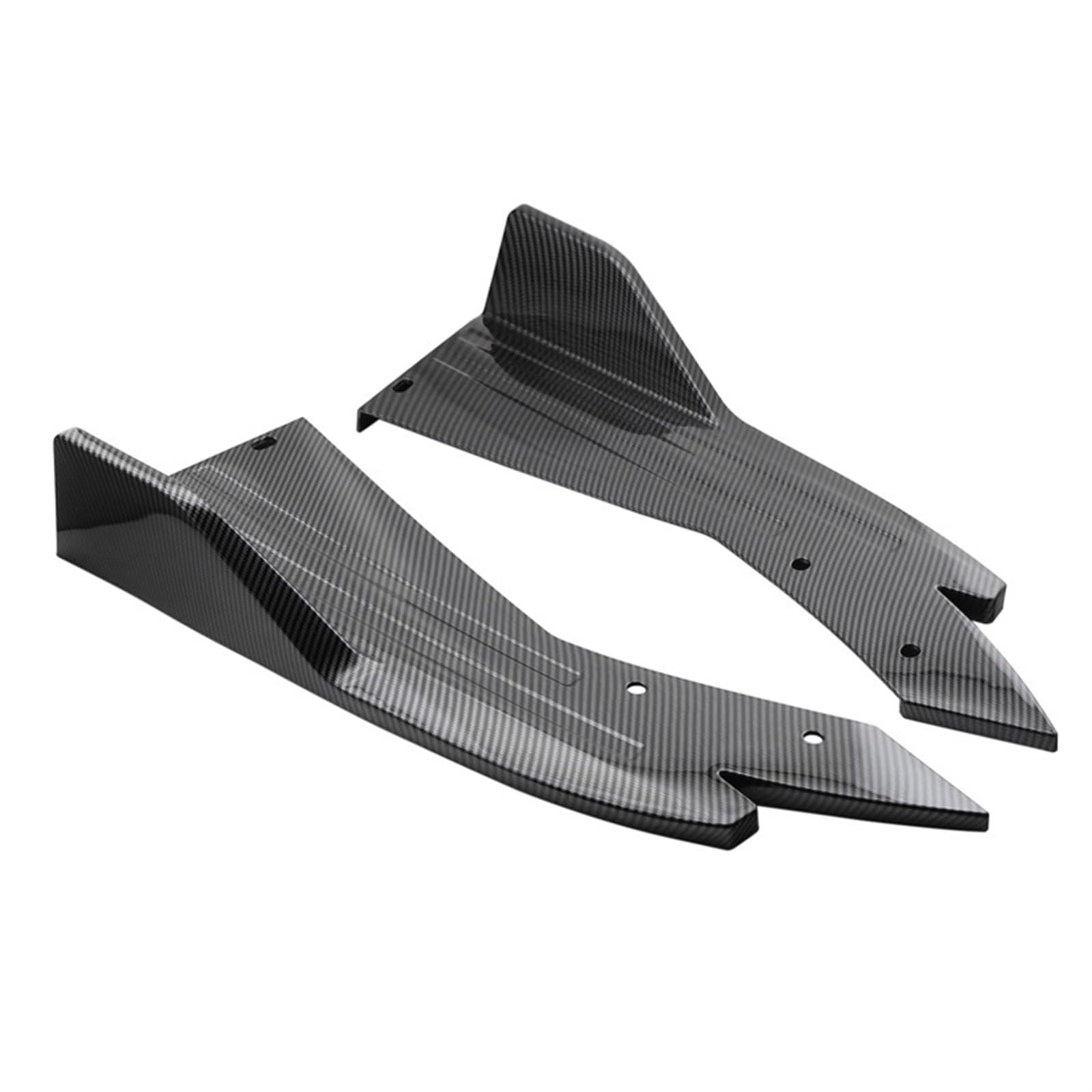 Car Body Side Rock 1Set Auto Universal Hinten Lip Flügel Seite Rock Separator Spoiler Lip Flügel Trim Stoßstange Separator Trim Schutz Auto Seitenrock Splitter(Carbon Fiber) von QILINGS