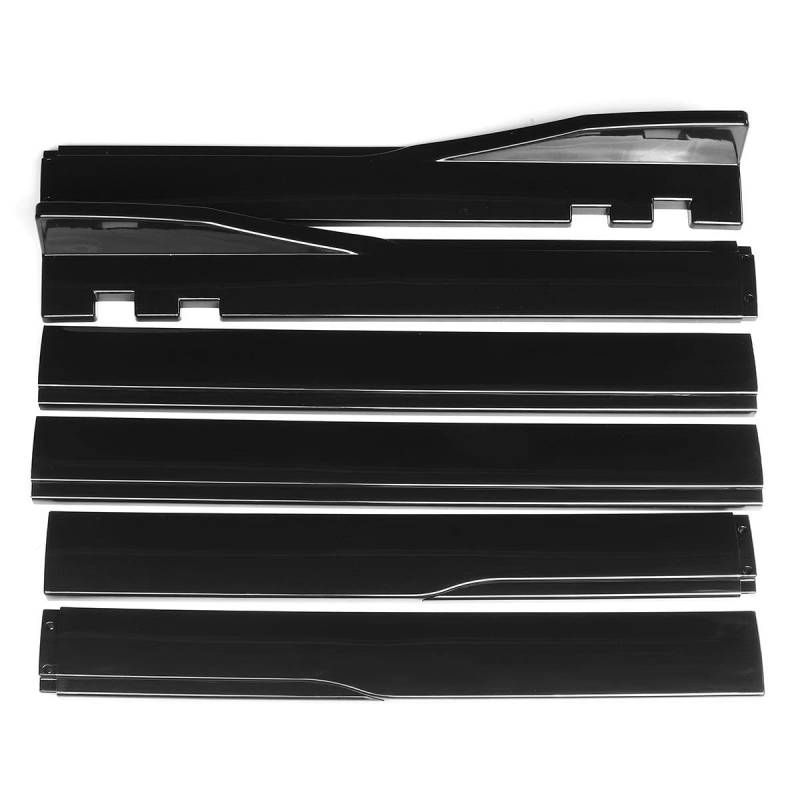 Car Body Side Rock 2/2,2 M Für Clio Für Megane Für Duster Für Logan Für Twingo Auto Seite Rock Verlängerung Rocker Platte Lip Separator Stoßstange Auto Seitenrock Splitter(2m Black) von QILINGS