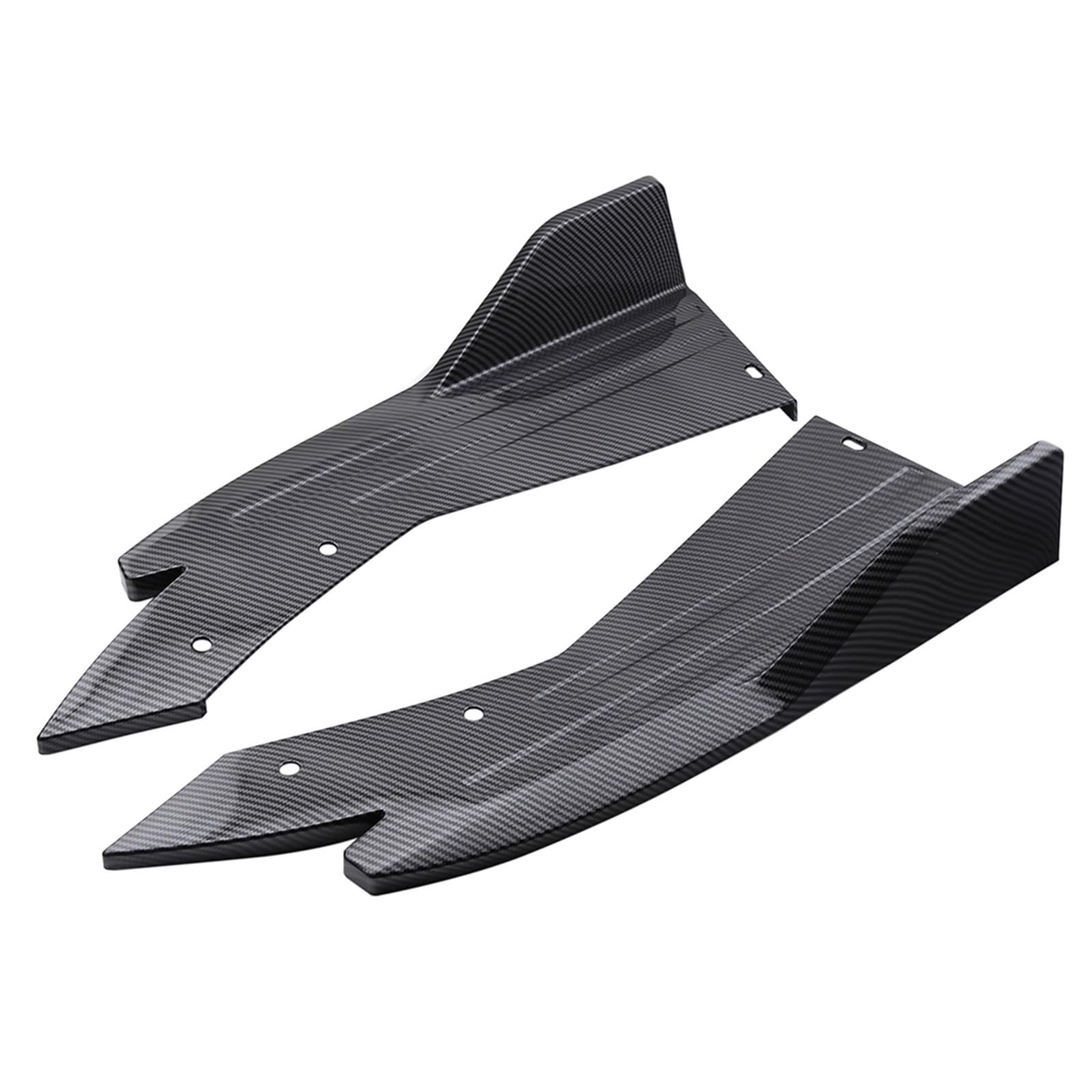 Car Body Side Rock 2 Stück Heckstoßstangen-Lippensplitter, Universal-Auto-Seitenkotflügelflossen, Körperlippenspoiler, Kinn-Seitenrock-Schutzabdeckungen Auto Seitenrock Splitter(Carbon Fiber) von QILINGS