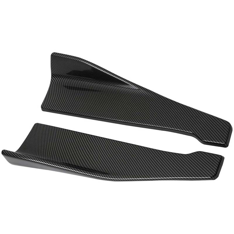 Car Body Side Rock 2Pcs Auto Bumper Spoiler Hinten Lip Winkel Splitter Diffusor Winglet Flügel Anti-Crash Seite Rock Auto Styling Universal Auto Seitenrock Splitter(Carbon Fiber) von QILINGS