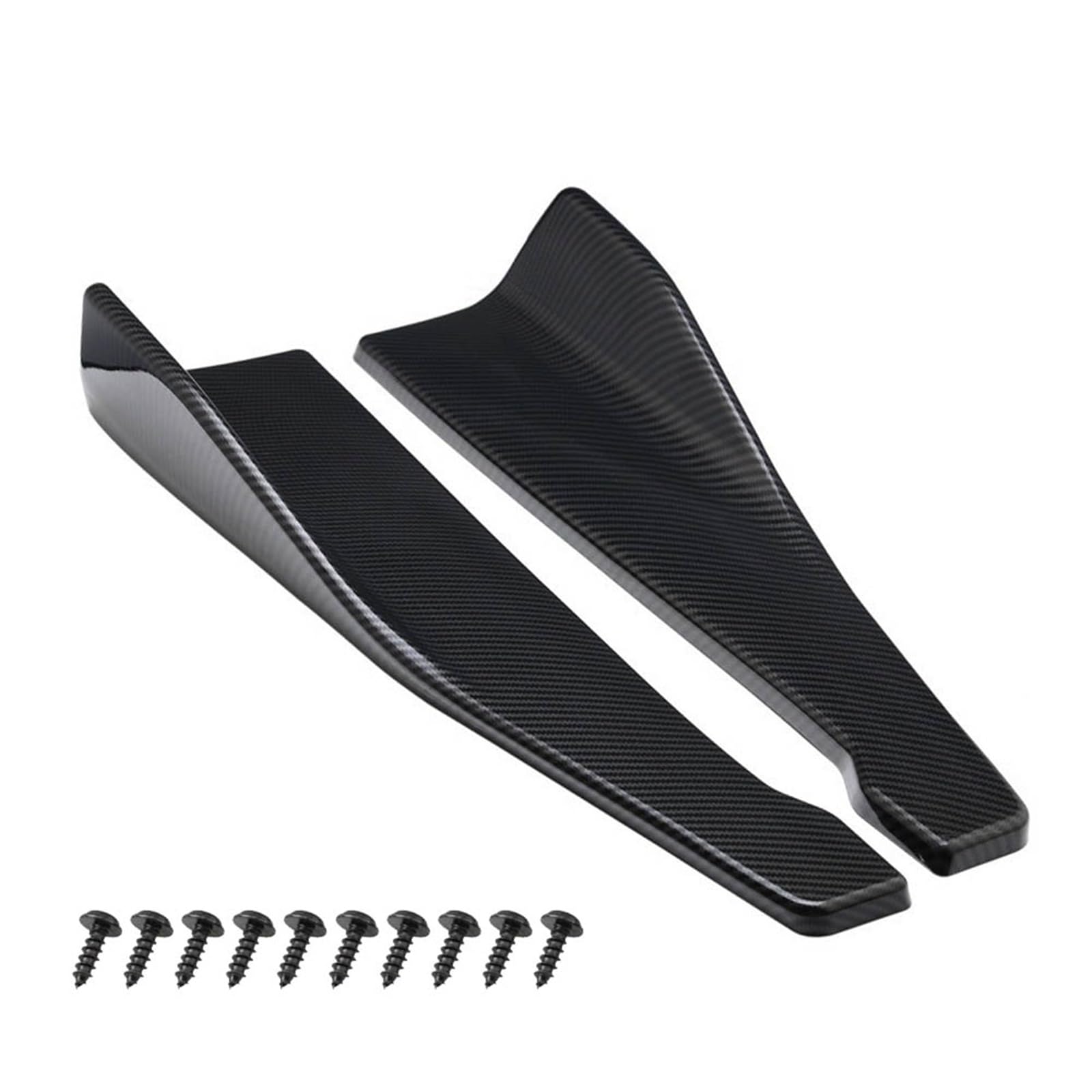 Car Body Side Rock 35 cm 48 cm Universal Fit Auto Spoiler seitliche Stoßstange hinten Seitenrock Lip Rocker Wings Schutz Zierleisten Auto Seitenrock Splitter(48cm Carbon Fiber) von QILINGS