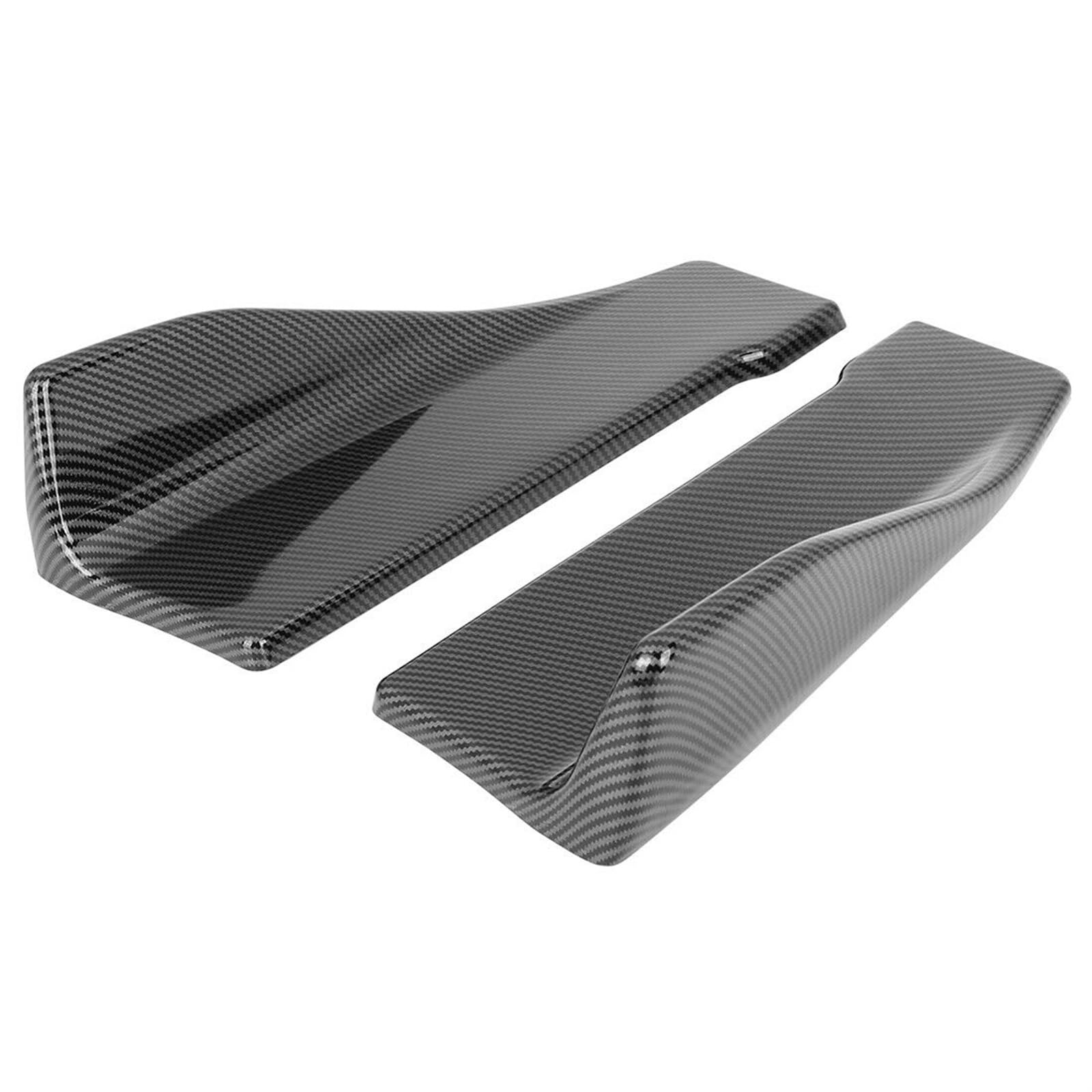 Car Body Side Rock 35 cm F10 F30 F32 F36 F80 Seite Rock Extension Kit Hinten Stoßstange Splitter Winglet Schürzen Wachen Universal Auto Zubehör Auto Seitenrock Splitter(Carbon Fiber Look) von QILINGS