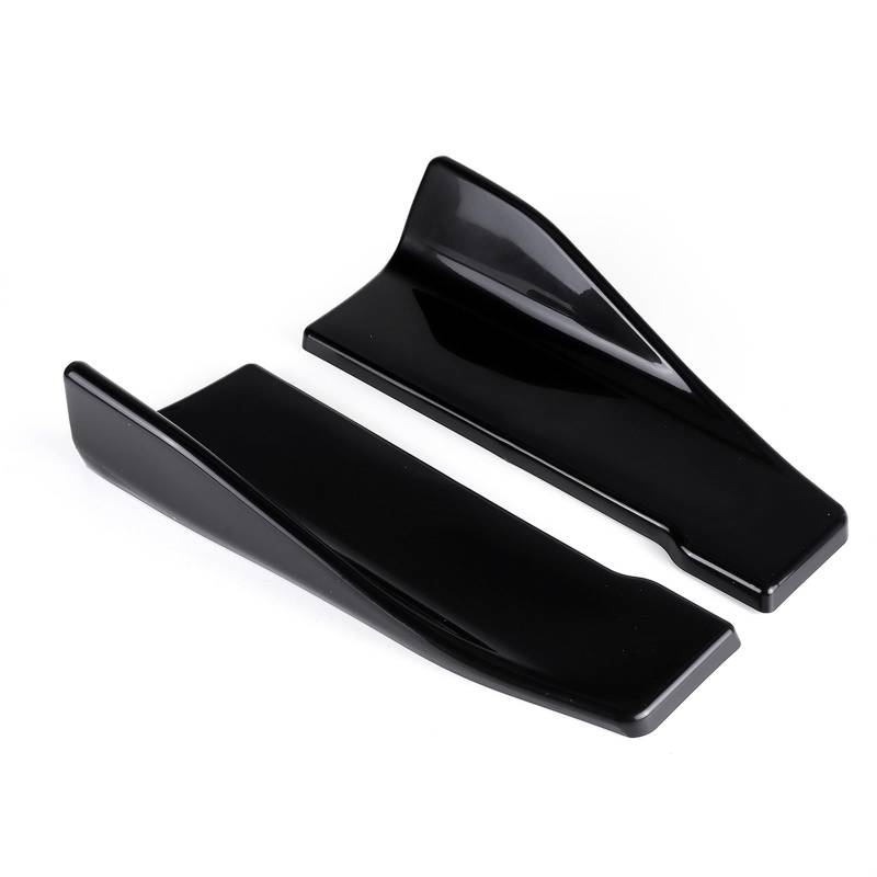 Car Body Side Rock 35 cm Für Für Lancer Für EVO 10 2008-2017 Auto Zubehör Seite Rock Verlängerung Hinten Splitter Winglet Schürzen Wachen Universal Auto Seitenrock Splitter(Schwarz) von QILINGS