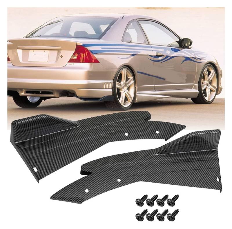 Car Body Side Rock Für Hyundai Für Genesis Für Accent 2016-2021 Auto Hinten Bumper Spoiler Lip Splitter Diffusor Körper Kit Seite Rock Schutz Abdeckung Auto Seitenrock Splitter(Carbon Fiber) von QILINGS