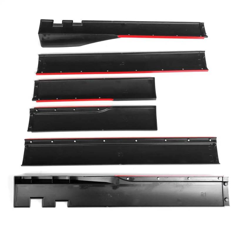 Car Body Side Rock Für Nissan Für SENTRA Für Altima Für Maxima 300Z 350Z 370Z Für Skyline Auto Seite Rock Verlängerung Rocker Platte Lip Separator Stoßstange Auto Seitenrock Splitter(2m red) von QILINGS