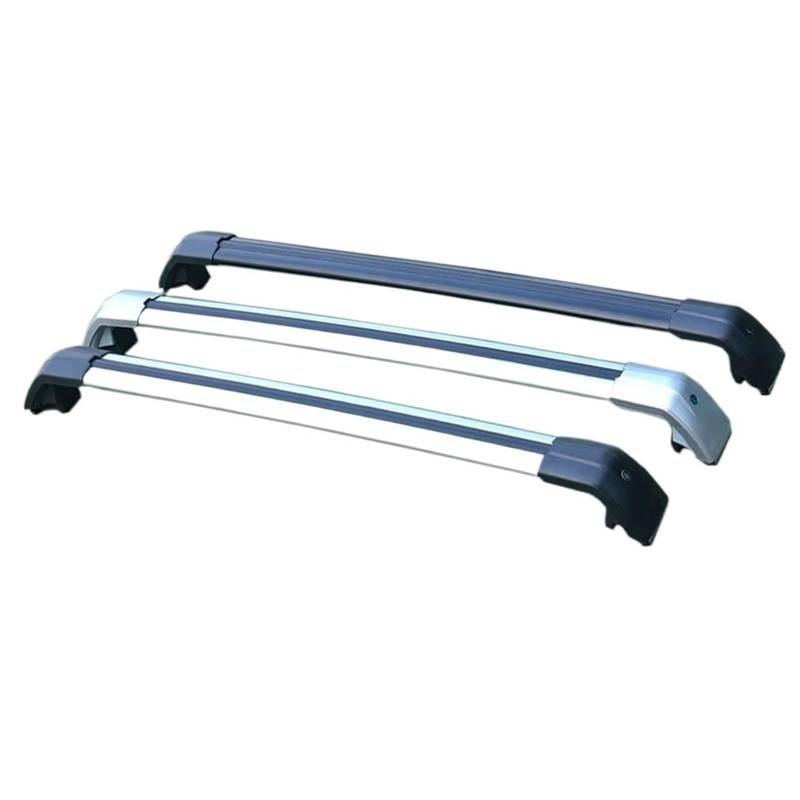 Dachträger 2PCS Für Chevrolet Für Tahoe 2021 2022 2023 Dach Rack Kajak Bars Aluminium Querlatte Kreuz Bar Dachgepäckträger(Black Silver) von QILINGS