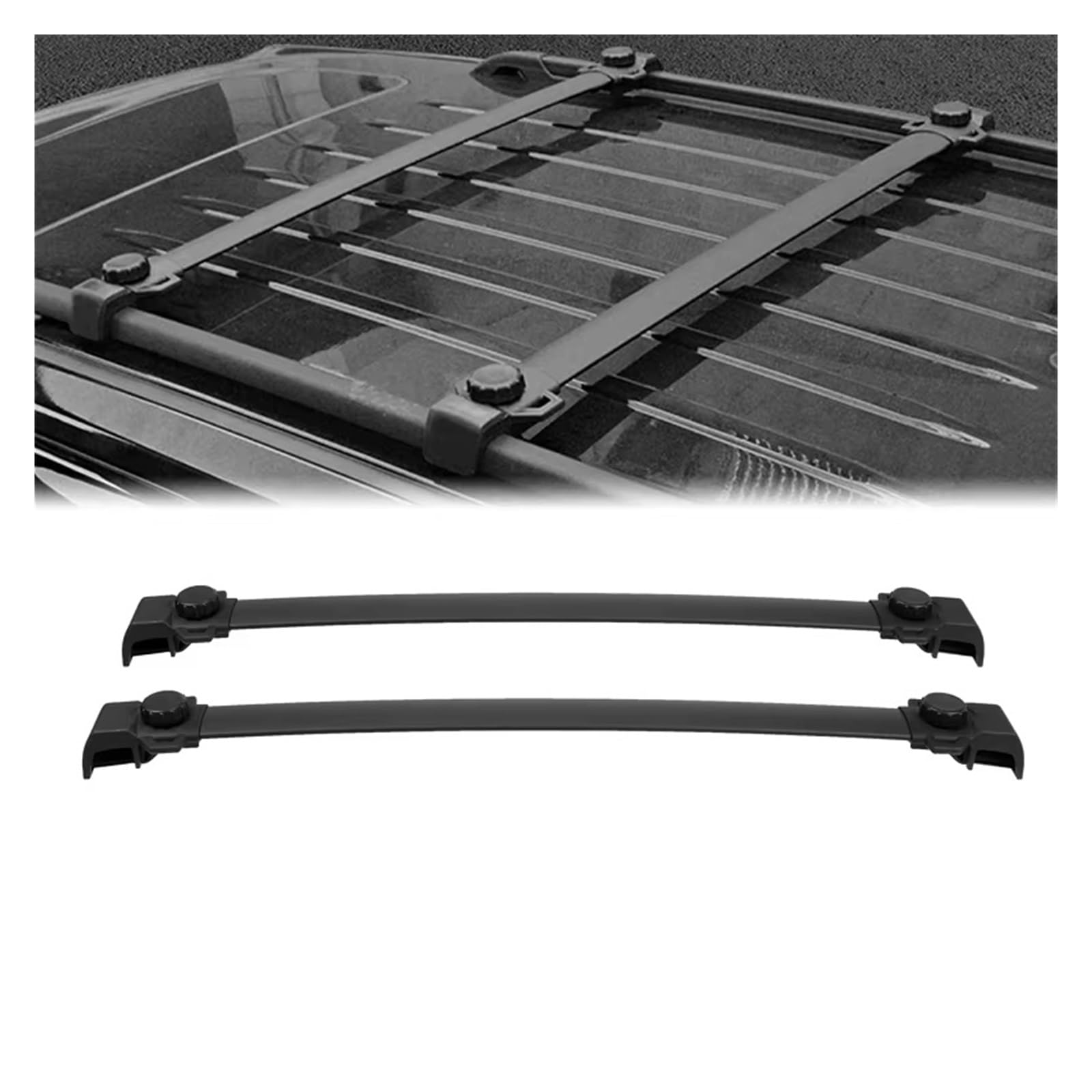 Dachträger Für Jeep Für Renegade 2015-2023 Aluminium Auto Dach Top Für Kanu Kajak Gepäck Träger Rack Halter 68KG Last Dach Rack Kreuz Bars Dachgepäckträger von QILINGS