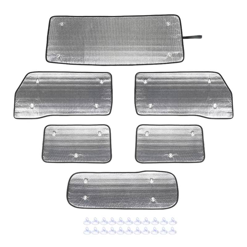 Frontscheibenabdeckung Für Suzuki Für Jimny JB64 JB74 2019 2020 2021 2022 2023 + Außen Zubehör Auto Fenster Visier Sonnenschirm Wärmedämmung Kit Sonnenschutz Seitenscheibe von QILINGS