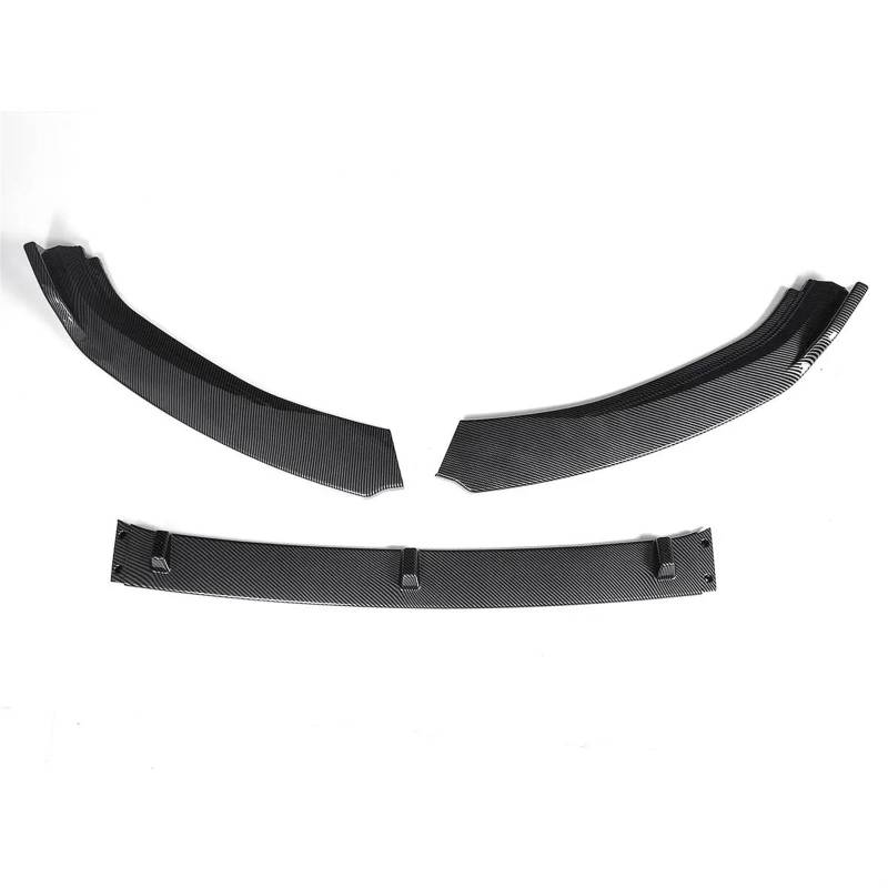 Frontstoßstange Spoiler Für VW Für Golf MK7 2014 2015 2016 2017 3 Stücke Auto Front Stoßstange Splitter Lip Diffusor Spoiler Schutz Abdeckung Deflektor Lippen Schutz Frontlippe Spoiler(Carbon Fiber Lo von QILINGS