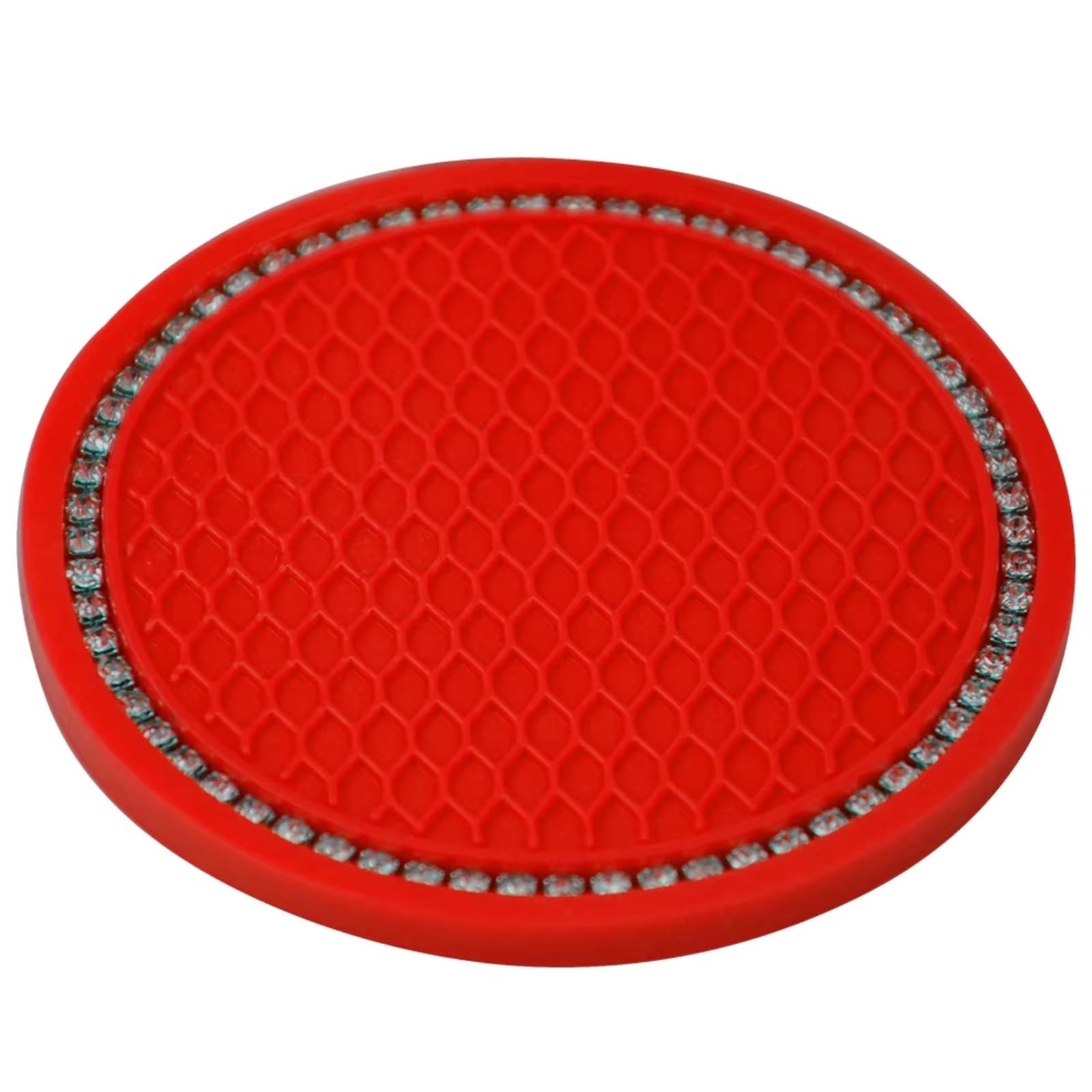 Innenzubehör Auto Coaster Wasser Tasse Flasche Halter Anti-slip Pad Matte Silica Gel Für Innen Dekoration Auto Styling Zubehör Auto Innenform(Red) von QILINGS