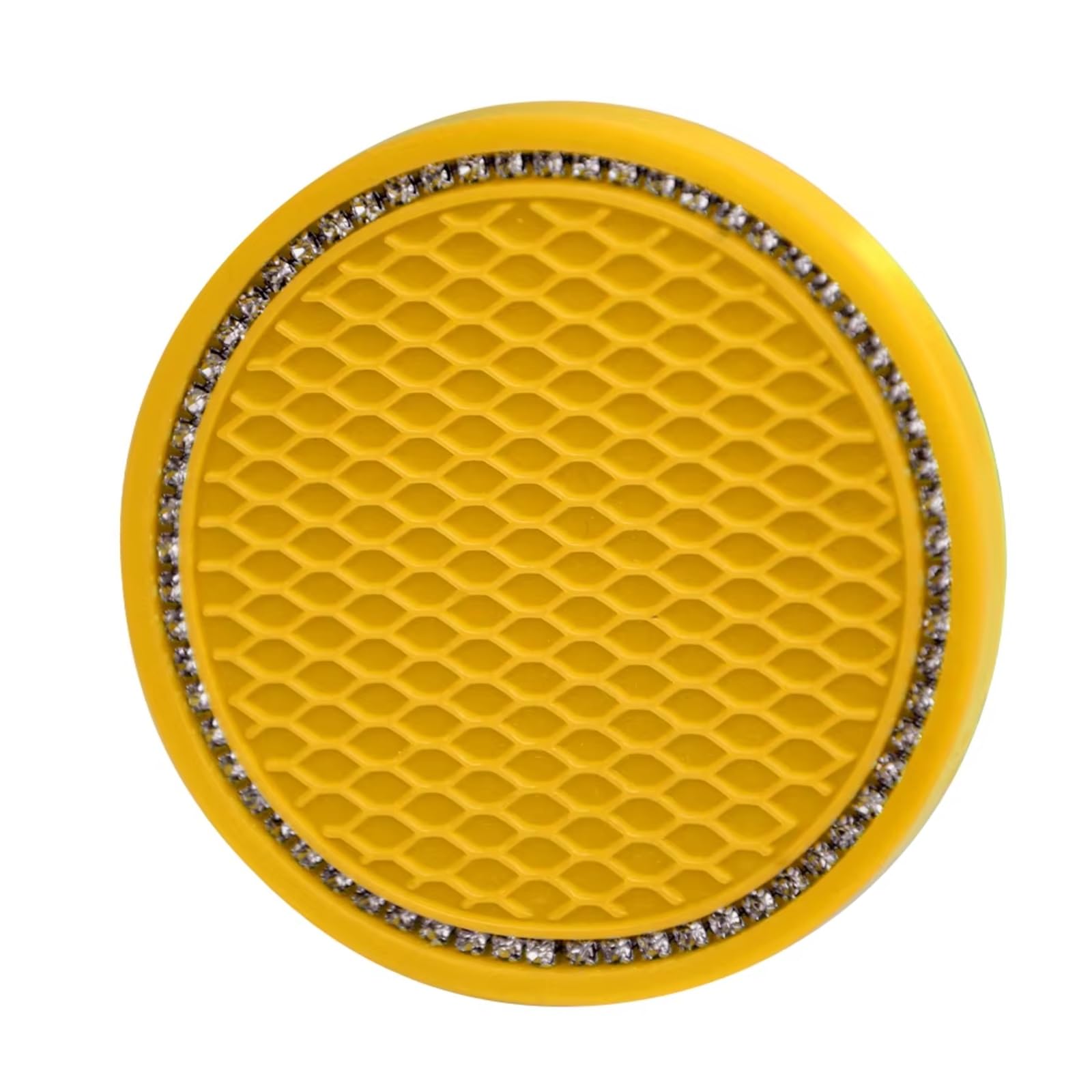 Innenzubehör Auto Coaster Wasser Tasse Flasche Halter Anti-slip Pad Matte Silica Gel Für Innen Dekoration Auto Styling Zubehör Auto Innenform(Yellow) von QILINGS