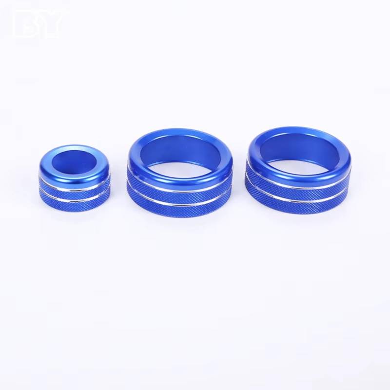 Innenzubehör Für 1 2 3 4 Serie F30 F34 F46 GT X1 F47 F48 Volumen Audio Klimaanlage Knopf dekorative Ring Abdeckung Trim Auto Innenform(Blue) von QILINGS