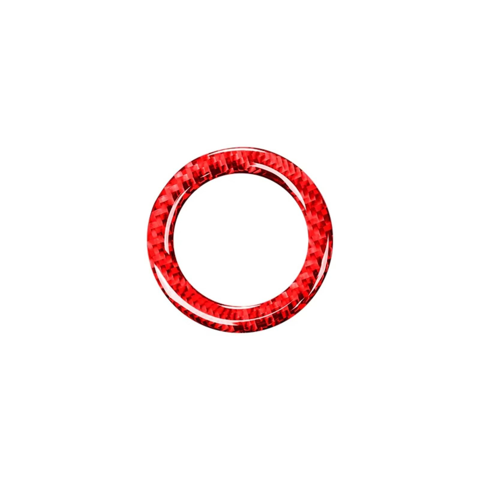 Innenzubehör Für 3 Serie E46 1999-2004 Carbon Fiber Innen Auto Lenkrad Panel Dekorative Ring Trim Abdeckung Aufkleber Auto Innenform(Red) von QILINGS