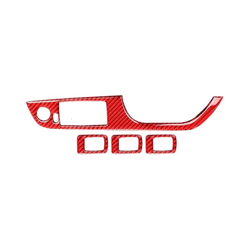 Innenzubehör Für 3 Serie E90 2005-2012 Carbon Faser Auto Windows Schalter Bedienfeld Rahmen Trim Abdeckung Aufkleber Auto Innenform(RHD C,35.8mm) von QILINGS