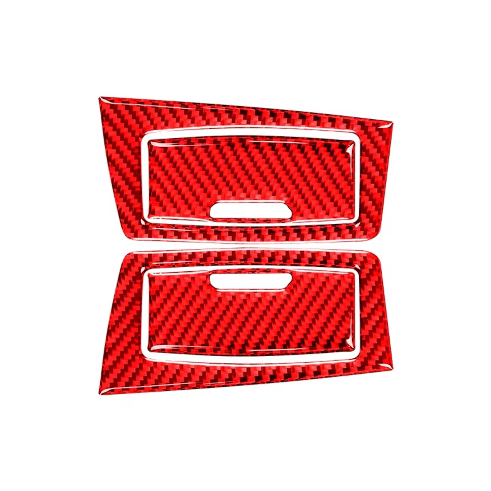 Innenzubehör Für 3 Serie F30 2013-2018 Carbon Fiber Innen Auto Hinten Tür Armlehne Lagerung Box Trim Abdeckung Rahmen aufkleber Auto Innenform(Red) von QILINGS