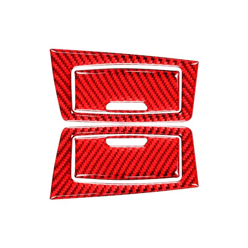 Innenzubehör Für 3 Serie F30 2013-2018 Carbon Fiber Innen Auto Hinten Tür Armlehne Lagerung Box Trim Abdeckung Rahmen aufkleber Auto Innenform(Red) von QILINGS