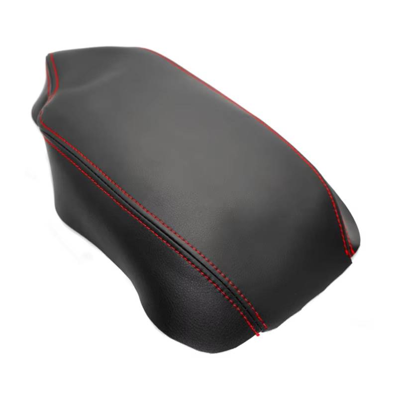 Innenzubehör Für 3 Serie F30 2013-2018 Interior Center Control Armlehne Box Abdeckung Aufkleber Trim Armlehne leder Abdeckung Auto Innenform(LHD Black with red) von QILINGS