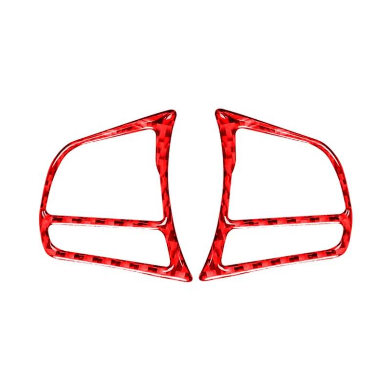 Innenzubehör Für 3 Serie GT F30 F34 2013-2018 Carbon Fiber Innen Auto Lenkrad Panel Taste Trim Rahmen abdeckung Aufkleber Auto Innenform(A(Red)) von QILINGS