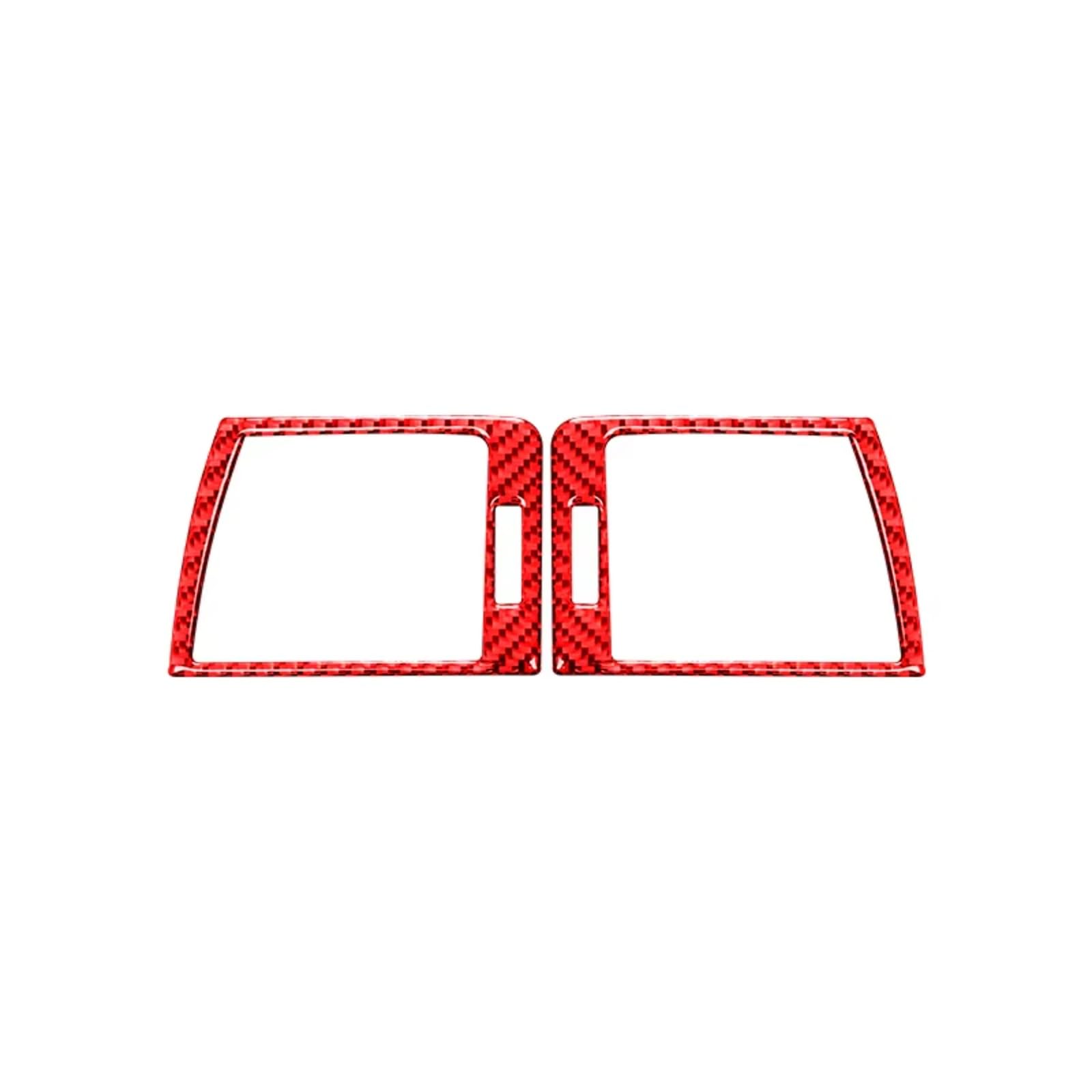 Innenzubehör Für 3er E46 1999–2004 Zubehör, Kohlefaser-Auto-Armaturenbrett-Panel, Linke Und Rechte Lüftungsschlitze, Zierrahmen-Abdeckungsaufkleber Auto Innenform(Red) von QILINGS