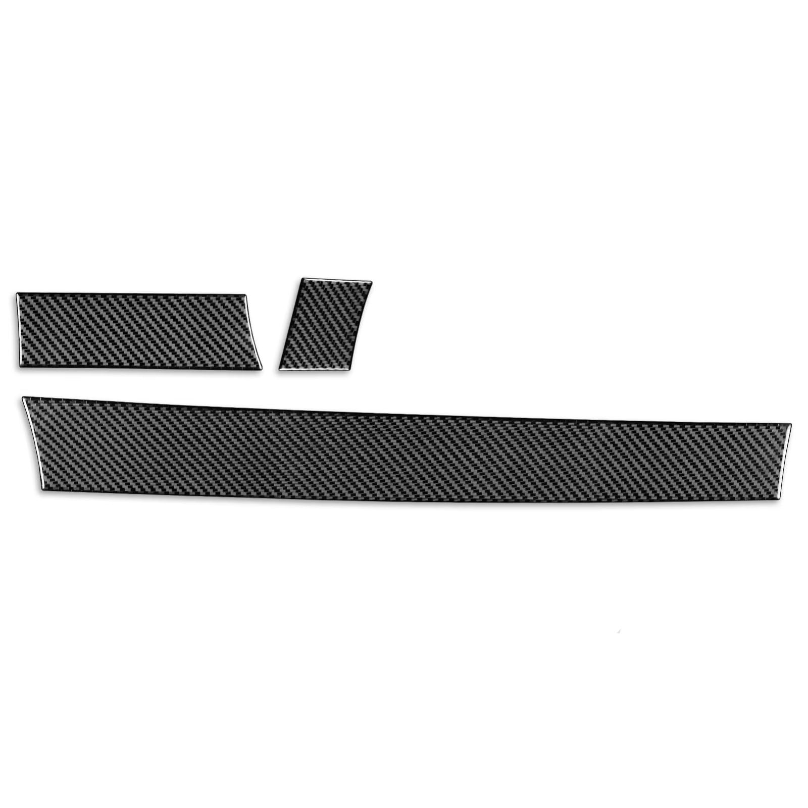 Innenzubehör Für 5 Series E60 E61 2004-2010 Carbon Fiber Dashboard Panel Trim Abdeckung Innen Aufkleber Auto Innenform(Black LHD) von QILINGS