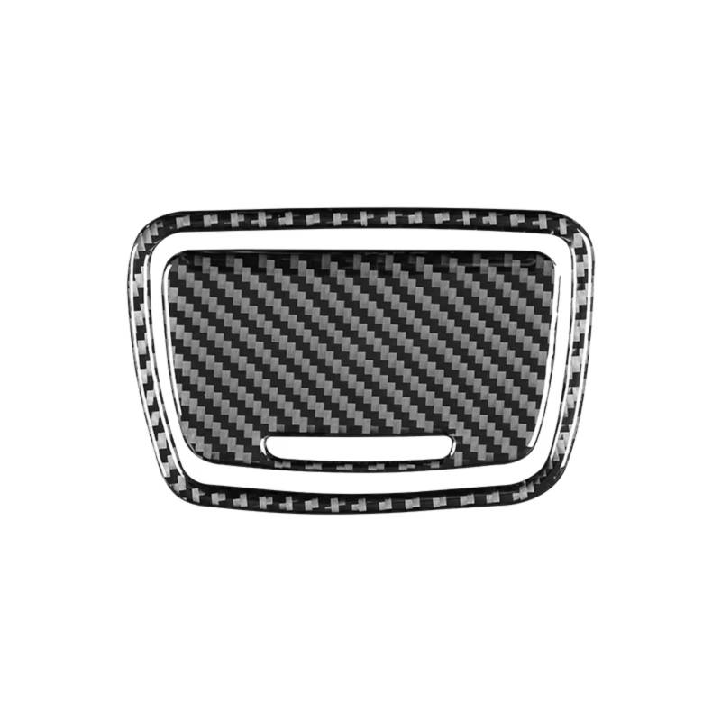 Innenzubehör Für 5 Series F10 F18 2011-2017 Carbon Fiber Innen Auto Zentrale Steuerung Aschenbecher Panel Trim Abdeckung Rahmen Aufkleber Auto Innenform(A set(Black)) von QILINGS