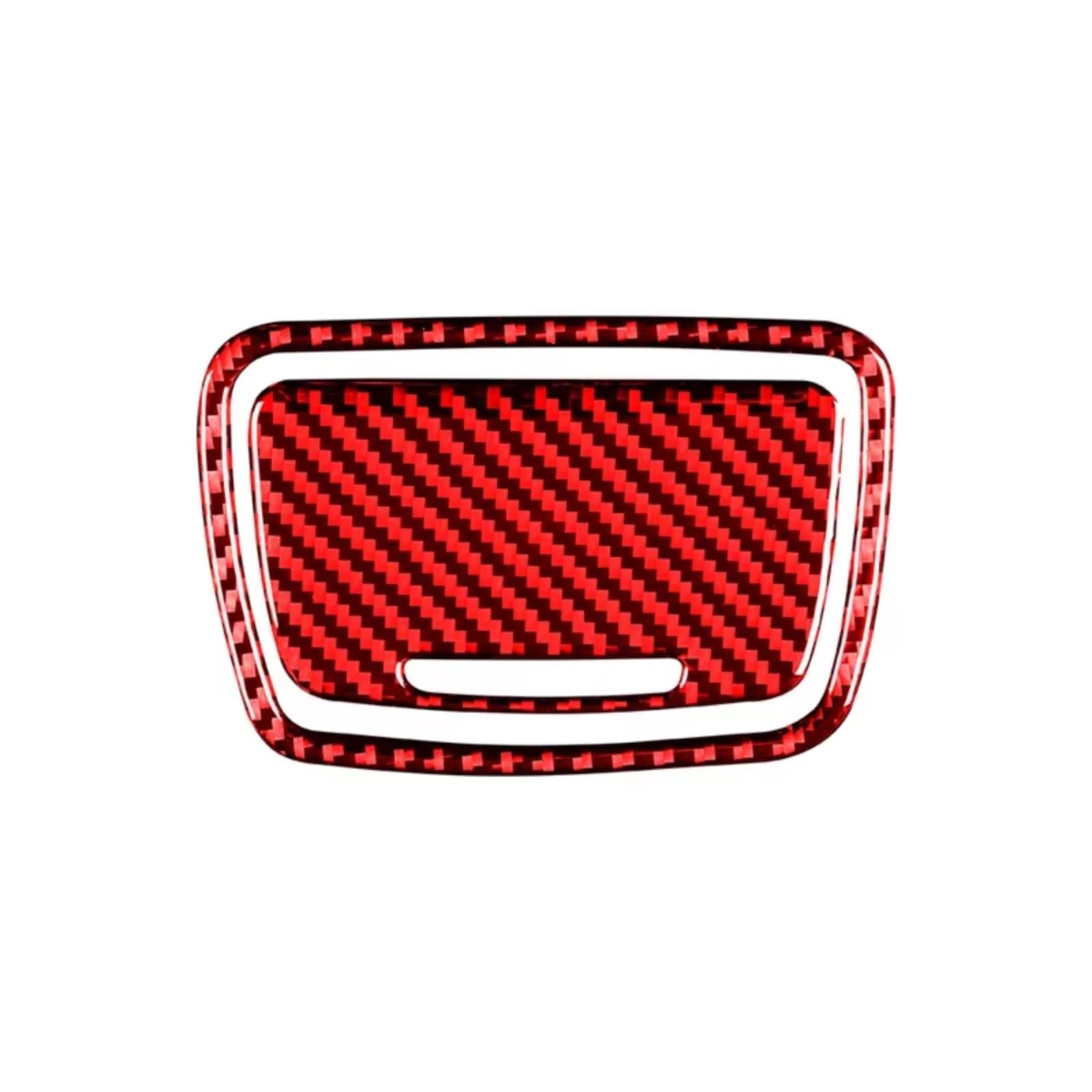 Innenzubehör Für 5 Series F10 F18 2011-2017 Carbon Fiber Innen Auto Zentrale Steuerung Aschenbecher Panel Trim Abdeckung Rahmen Aufkleber Auto Innenform(A set(Red)) von QILINGS