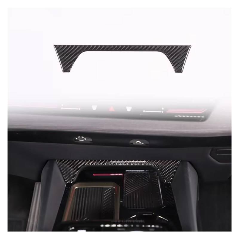 Innenzubehör Für 5 Series G60 2024 Soft Carbon Fiber Car Center Konsole Wasser Tasse Halter Front Panel Rahmen Trim Aufkleber Auto Innenform(A) von QILINGS