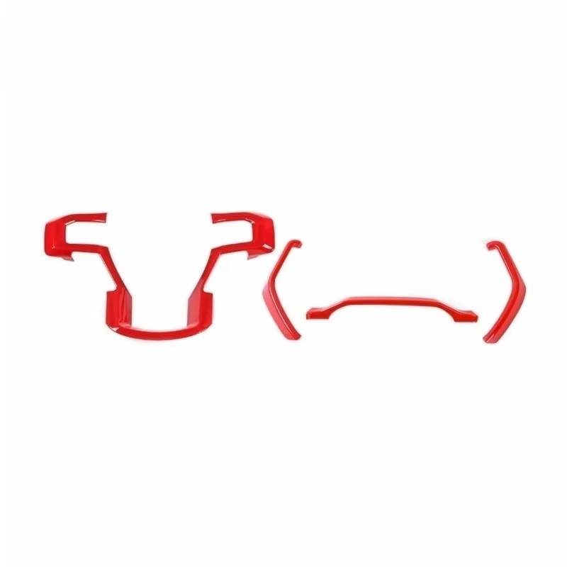 Innenzubehör Für Ford für F150 2015-2020 Auto Lenkrad Dashboard Dekoration Abdeckung Trim Innen Zubehör Auto Innenform(Red) von QILINGS