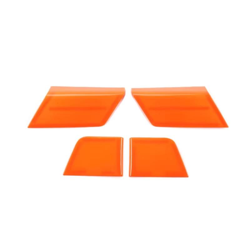 Innenzubehör Für Ford für F150 2021-2024 Auto Tür Panel Trim Fenster Lift-Taste Seite Dekoration Abdeckung Innen Auto Innenform(Orange) von QILINGS