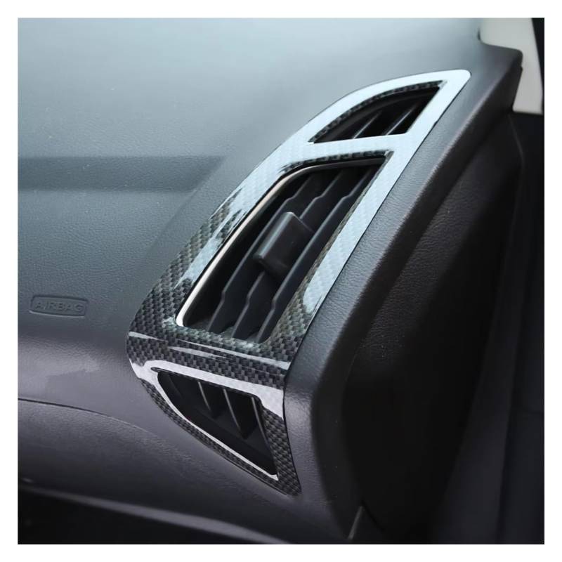 Innenzubehör Für Ford für Focus 3 4 MK3 MK4 2012-2018 1 PAAR Auto-Innenraum vorne Air Vent Trim Klimaanlage Dekoration Aufkleber Auto Innenform(Carbon fiber) von QILINGS