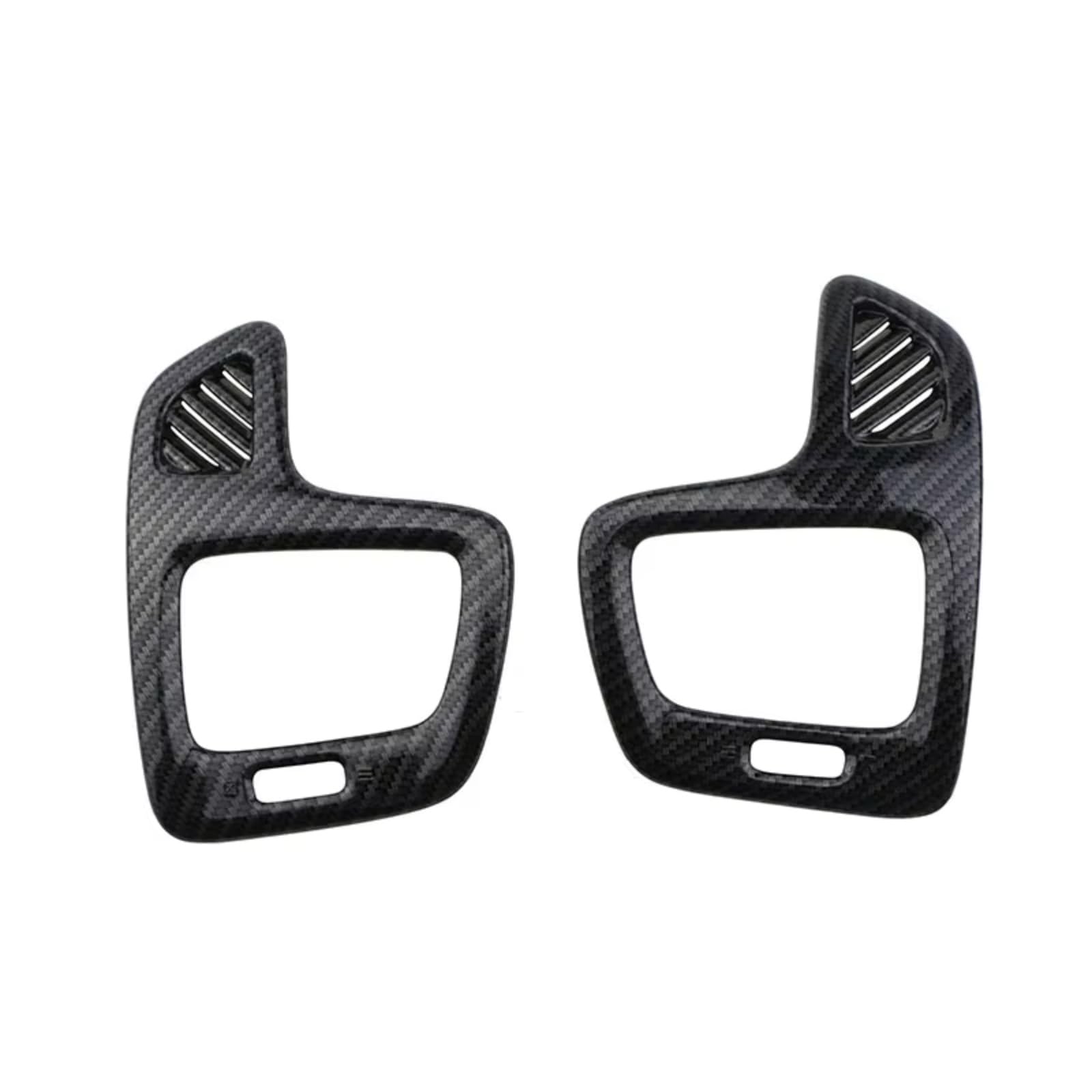 Innenzubehör Für Jeep für Kompass 2017 2018 Auto Innen Air Vent Schutz Trim Klimaanlage Outlet Dekoration Aufkleber Auto Innenform(Carbon Fiber Black) von QILINGS