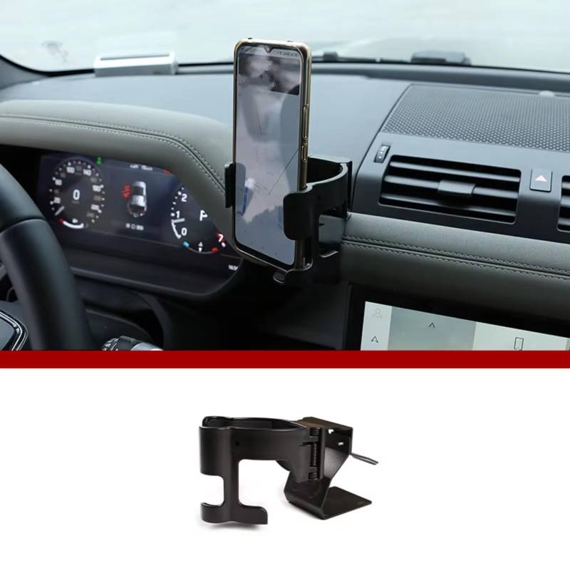 Innenzubehör Für Land Für Rover Für Defender 90 110 2020-2024 Auto Air Vent Handy Halter Trim Auto Innenform(STYLE C) von QILINGS